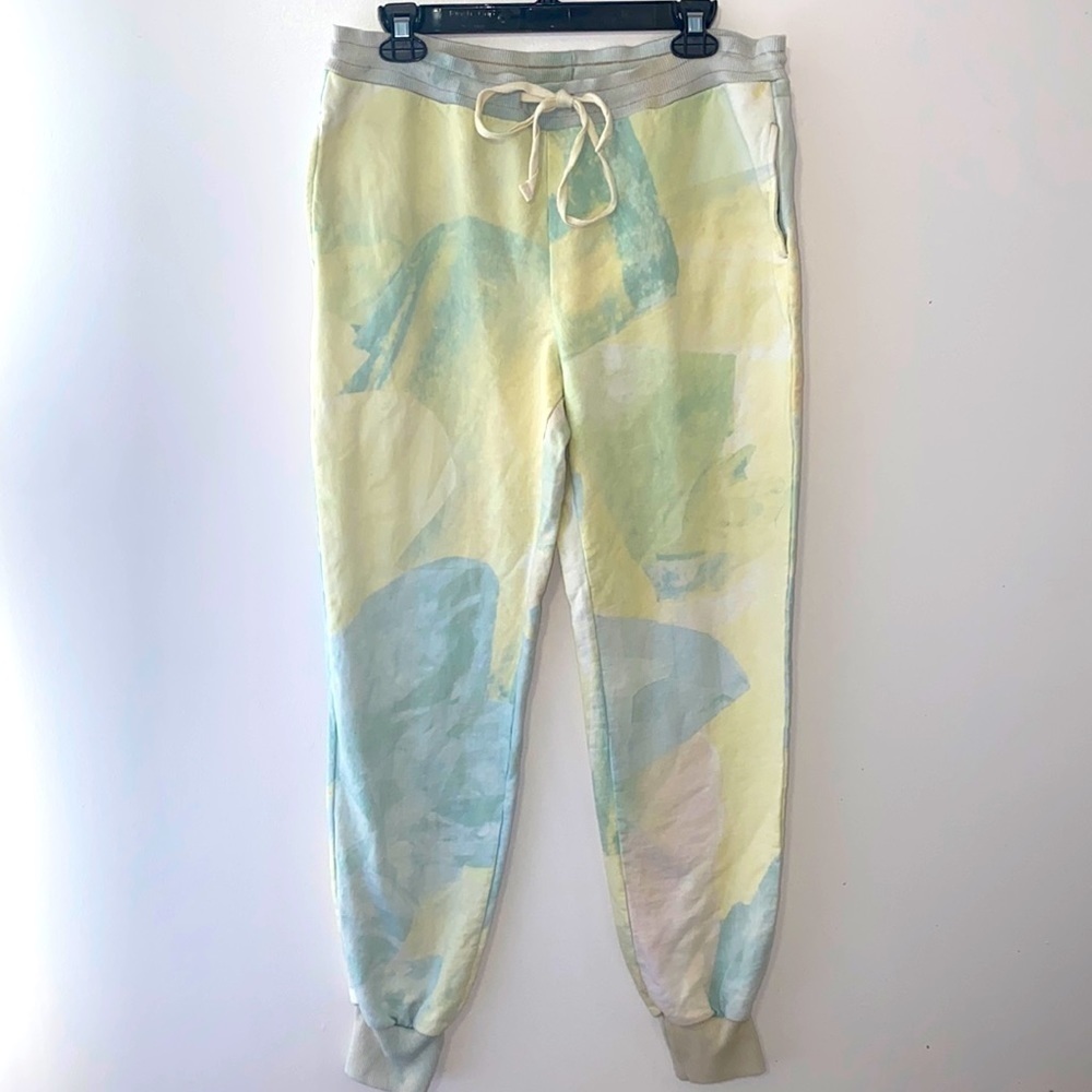 Baja East Crystal Yellow Tie Dye Sweatpants